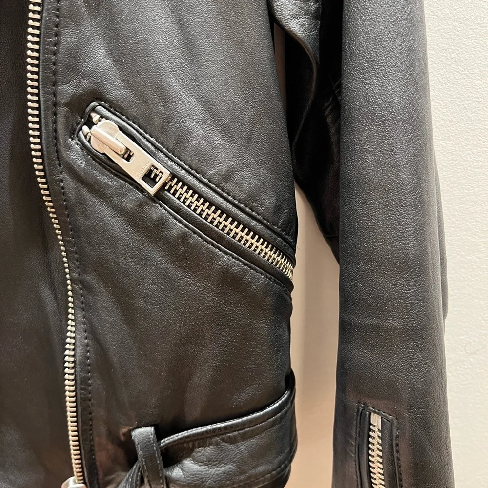 All Saints Leather Biker Jacket - Picture 5 of 6